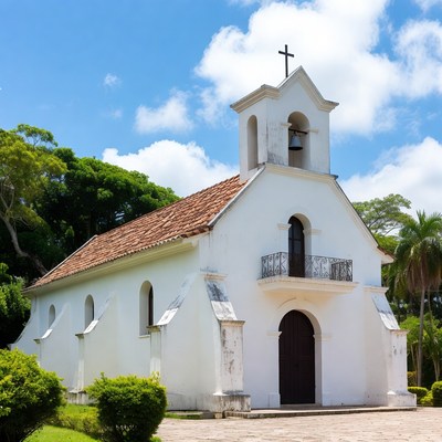 White Church with Bell Tower