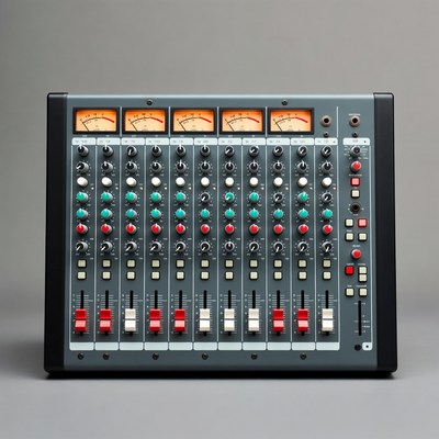Vintage Analog Audio Mixing Console