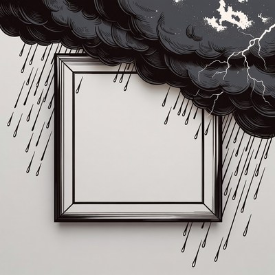 Empty Frame in Storm Clouds