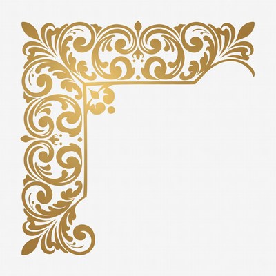 Gold Ornate Corner Border