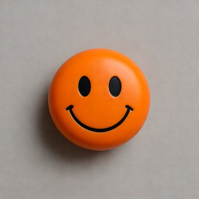 Orange Smiley Face Emoticon