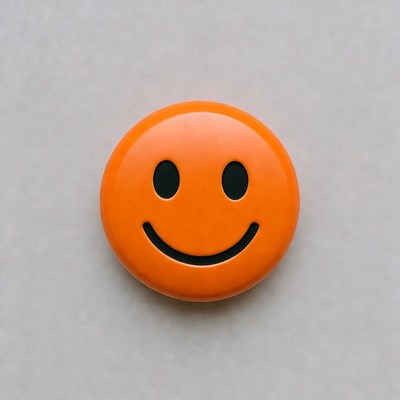 Orange Smiley Face Emoticon