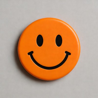 Orange Smiley Face Emoticon
