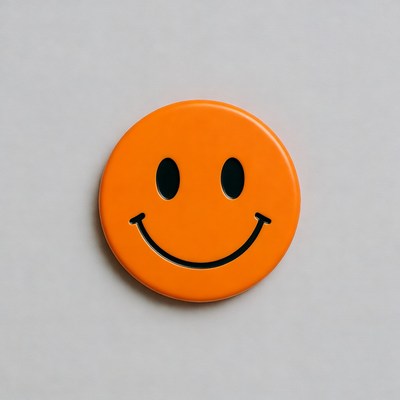 Orange Smiley Face Emoticon