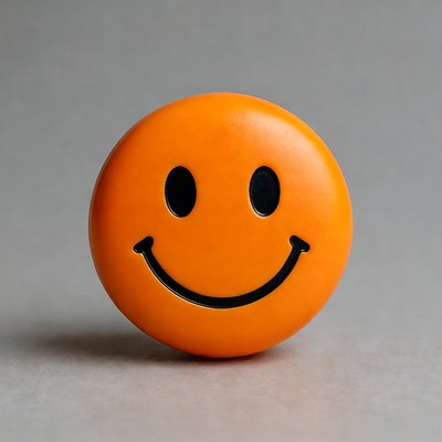 Orange Smiley Face Emoticon