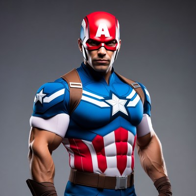 Captain America superhero in costume