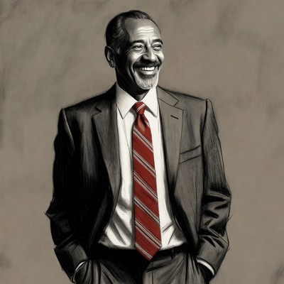 Smiling African-American man in suit