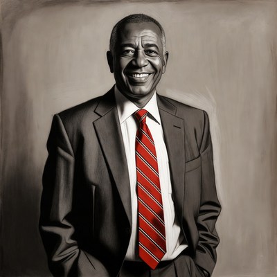 Smiling African-American man in suit