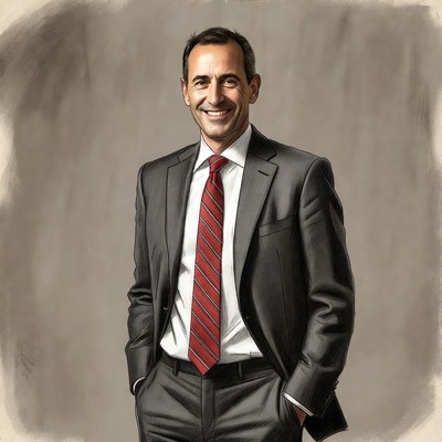 Smiling man in gray suit