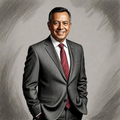 Smiling man in gray suit