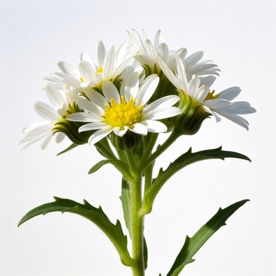 White Daisies on Isolated Background