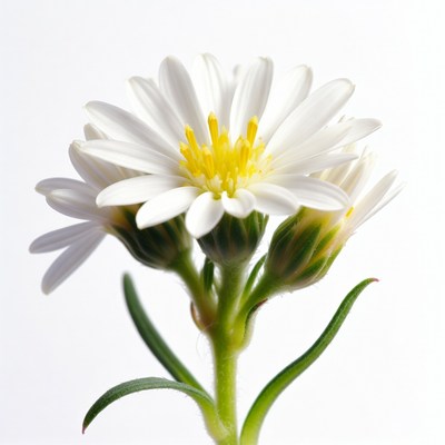 White Daisy Flower with Buds