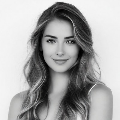 Beautiful woman with wavy hair