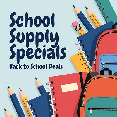 School Supply Specials Illustration