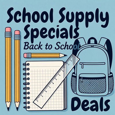 Back to School Supply Specials Illustration