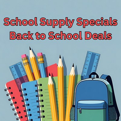 Back to School Supply Specials Illustration