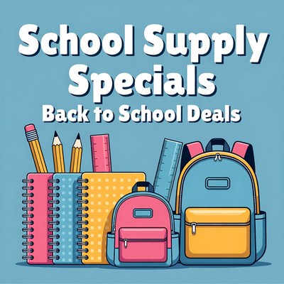 Back to School Supplies Specials Illustration