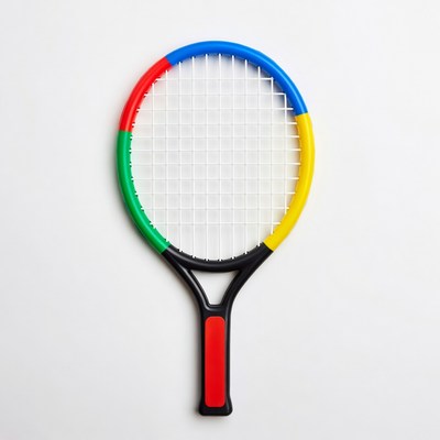 Colorful Rainbow Tennis Racket