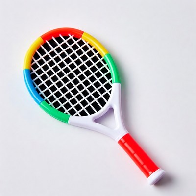 Colorful Rainbow Tennis Racket