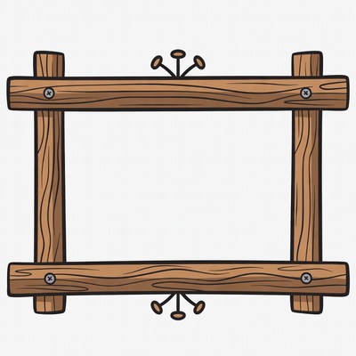Wooden Frame with Nails