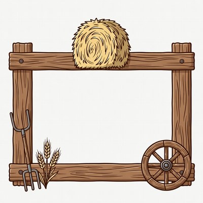 Wooden Hay Bale Farm Frame