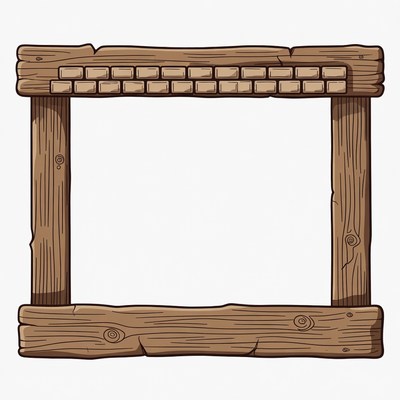 Wooden Frame Border Illustration