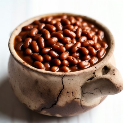 Baked Beans in Rustic Bowl