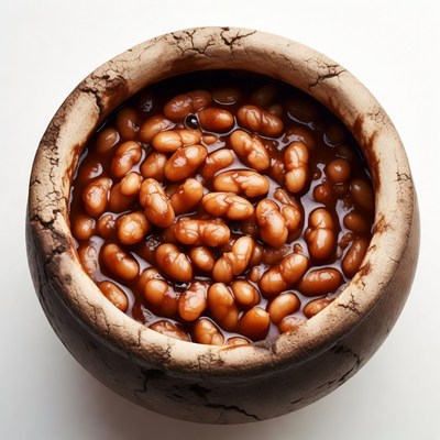 Baked Beans in Terracotta Bowl