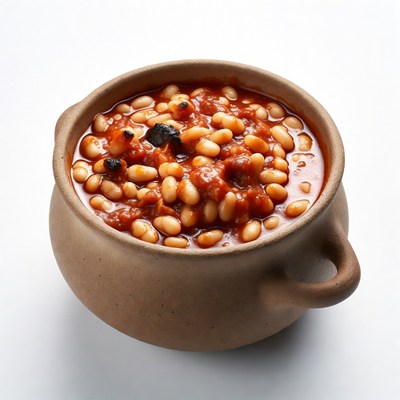 Baked Beans in Terracotta Bowl