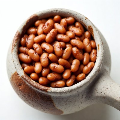 Pinto Beans in Ceramic Bowl