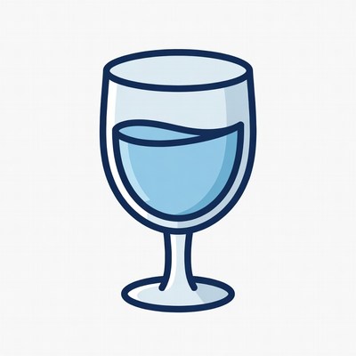 Glass of Water Illustration