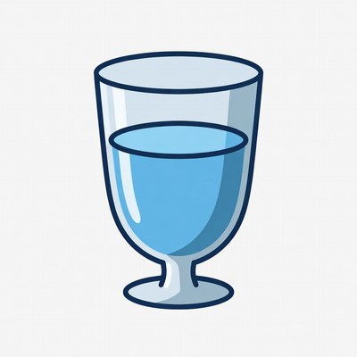 Glass of Water Illustration