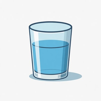 Glass of Water Illustration