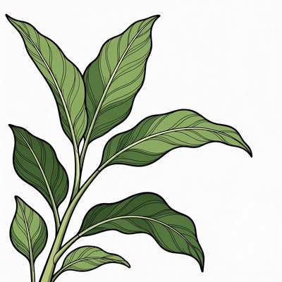 Green Leaf Plant Illustration