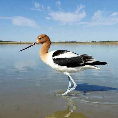 Black-winged Stilt standing in water