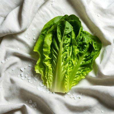 Fresh Romaine Lettuce with Salt