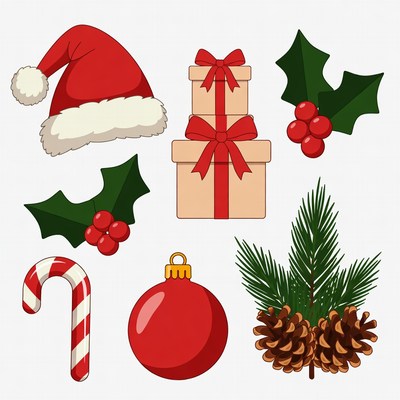 Christmas Clipart Icons Set