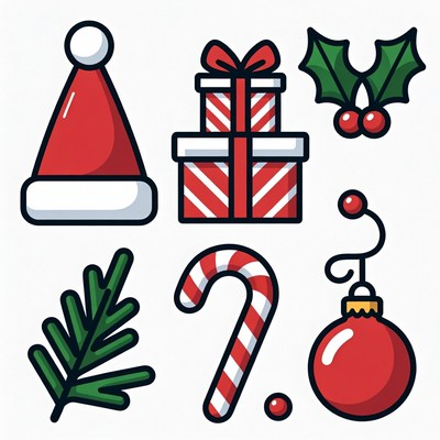Christmas Clipart Icons Set