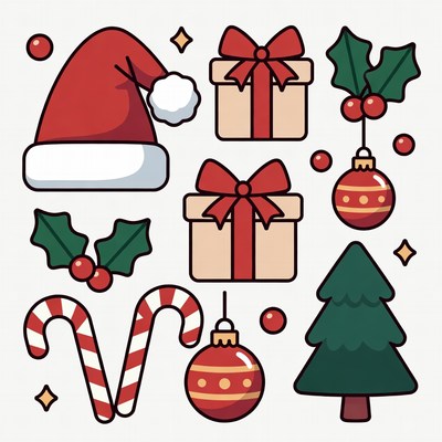 Christmas Clipart Icons Set