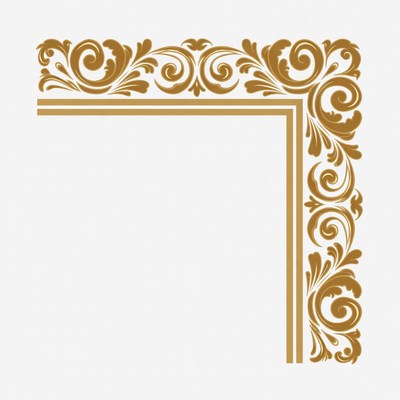 Gold Ornate Corner Border Design