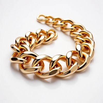 Shiny Gold Chain Bracelet