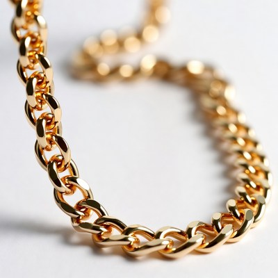 Shiny Gold Chain Necklace