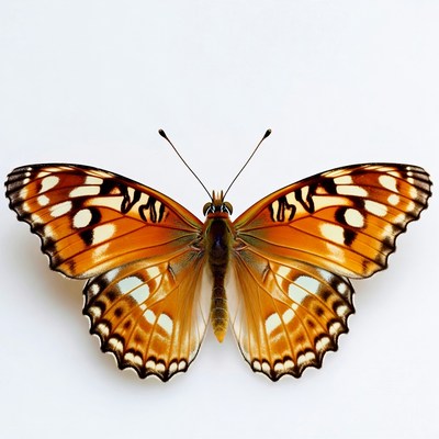 Orange Butterfly with White Spots