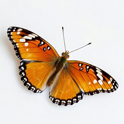 Orange Monarch Butterfly Wings Spread