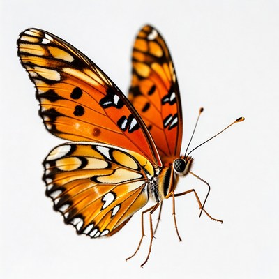 Orange Monarch Butterfly Wings Spread