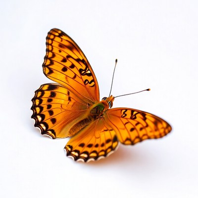 Orange butterfly with black spots
