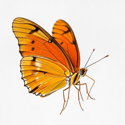 Orange butterfly with black spots