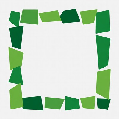 Green Irregular Polygon Frame