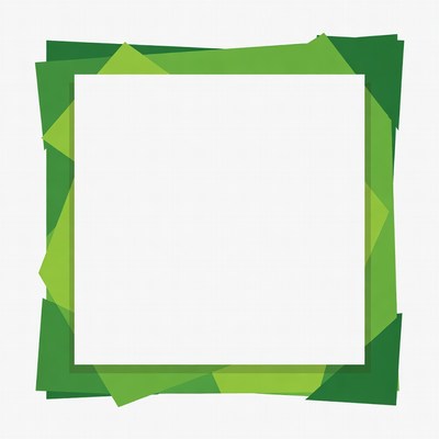 Green Geometric Frame Border