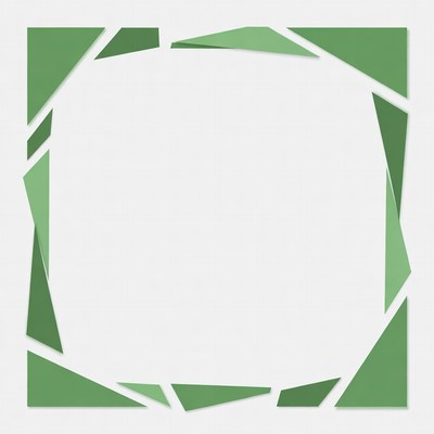 Green Geometric Paper Frame